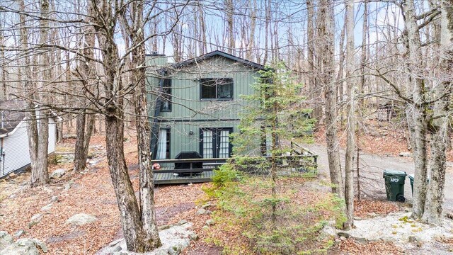 1150 Country Place Dr, Tobyhanna, PA 18466 - view of front of property featuring a deck