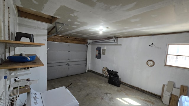 garage featuring electric panel