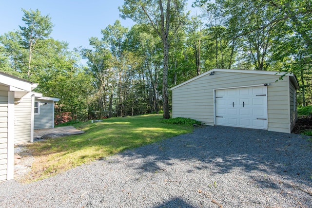 115 Squaw Trl, Pocono Lake, PA 18347 - detached garage featuring gravel driveway