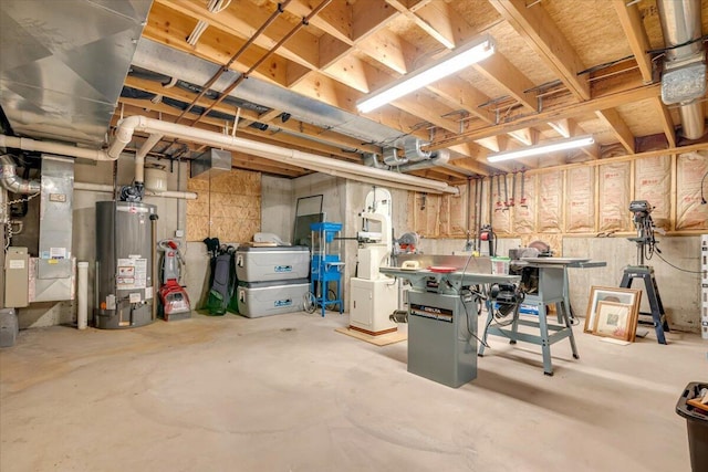 1319 Poulos Ct, Stroudsburg, PA 18360 - unfinished basement with gas water heater and heating unit