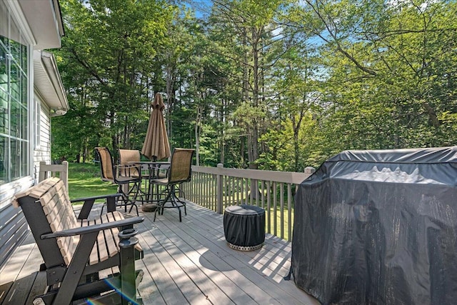 1319 Poulos Ct, Stroudsburg, PA 18360 - deck with outdoor dining area and area for grilling