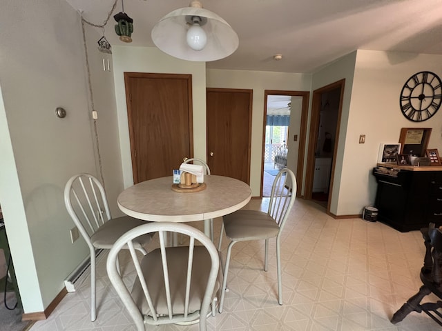 2291 Mountain Rd, Stroudsburg, PA 18360 - dining room featuring baseboards and light flooring
