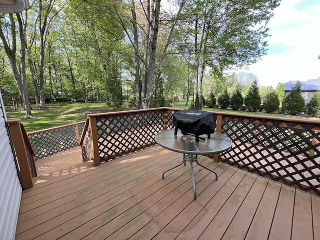 2291 Mountain Rd, Stroudsburg, PA 18360 - wooden terrace with a yard