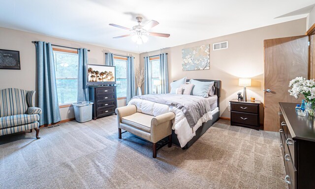1154 Park Dr, East Stroudsburg, PA 18302 - bedroom featuring light carpet and ceiling fan