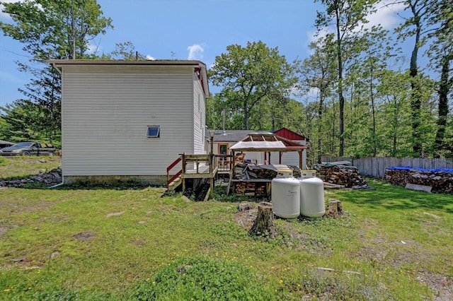 209 Cross St, Pocono Lake, PA 18347 - back of property featuring a wooden deck