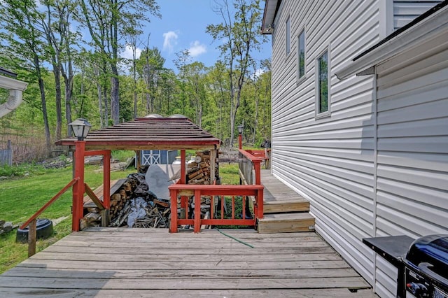209 Cross St, Pocono Lake, PA 18347 - wooden deck with a lawn