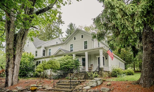 2735 Rte 390, Canadensis, PA 18325 - view of front of house with a porch
