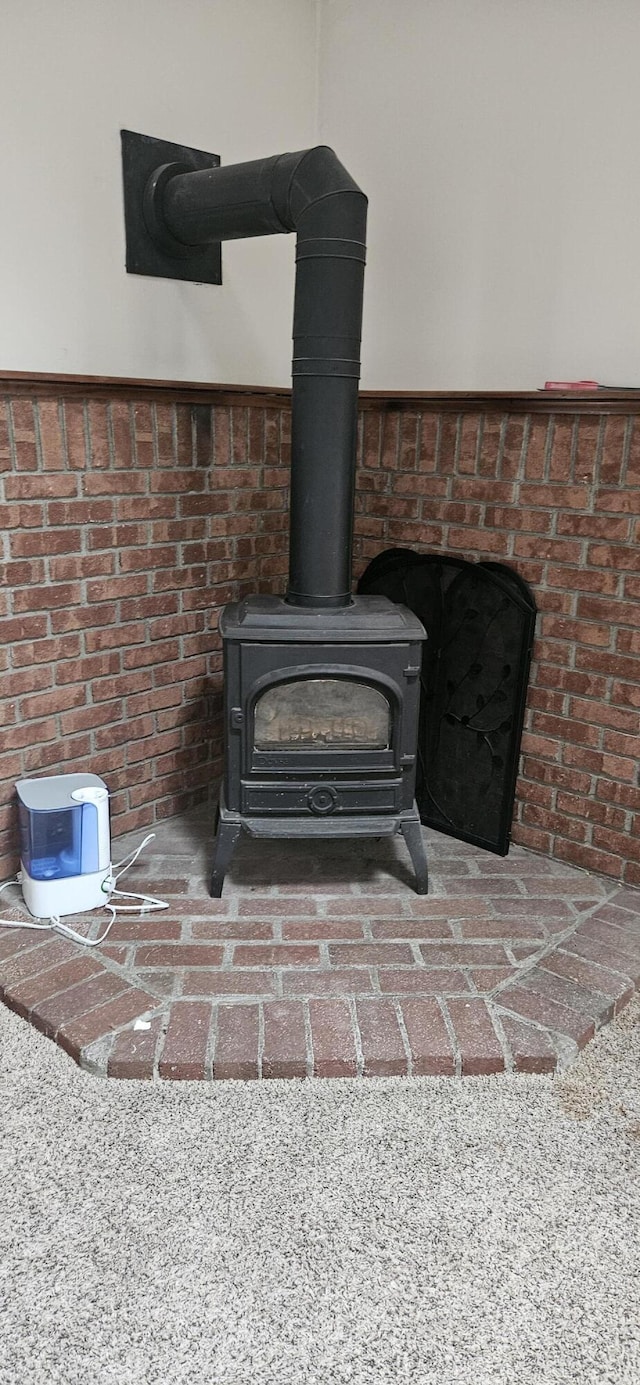 8934 Deerfield Rd, Tobyhanna, PA 18466 - detailed view of a wood stove