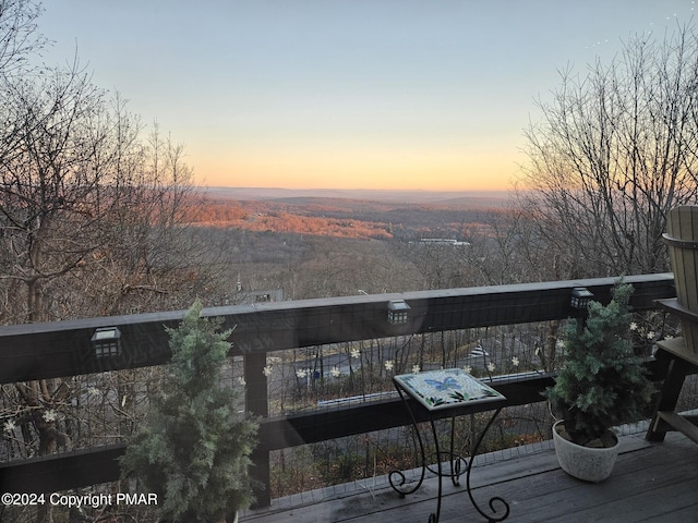 view of deck at dusk