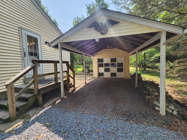 9 Theocritus Cir, Albrightsville, PA 18210 - view of vehicle parking featuring a detached garage