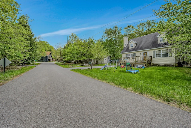 6163 Somers Ter, Tobyhanna, PA 18466 - view of asphalt street featuring traffic signs