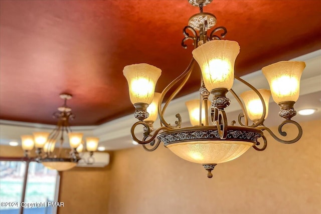 room details with a chandelier