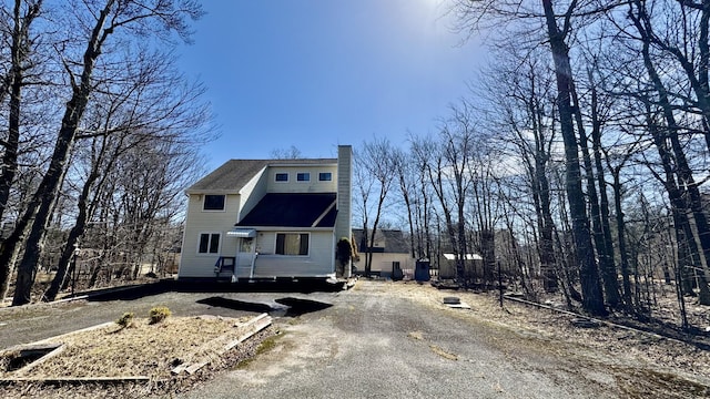 1905 Horseshoe Bnd, Tobyhanna, PA 18466 - view of front of house with a chimney