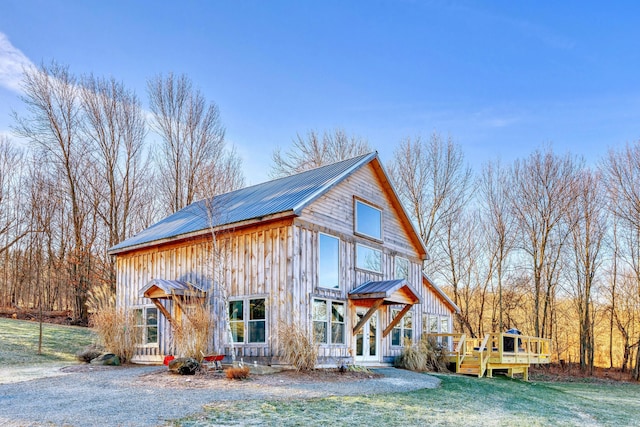 view of outdoor structure with french doors