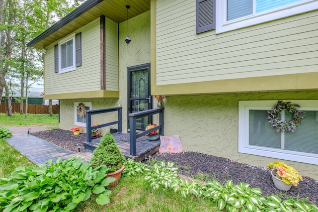 205 W Williams Ct, Stroudsburg, PA 18360 - view of exterior entry featuring stucco siding