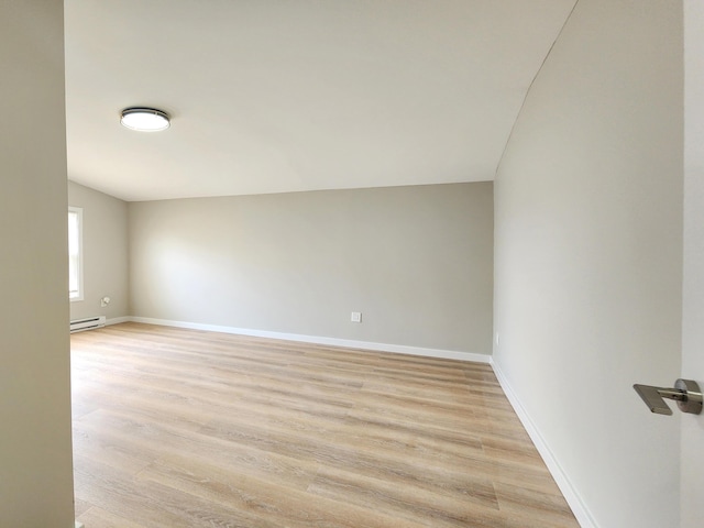 3546 High Hill Rd, Effort, PA 18330 - empty room with baseboard heating and light wood-type flooring