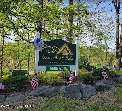 view of community sign