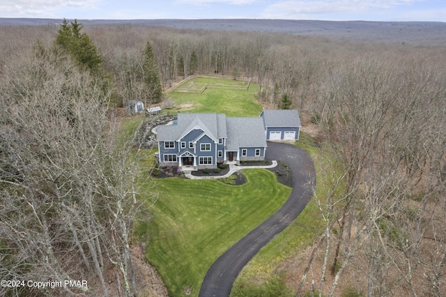 drone / aerial view featuring a rural view