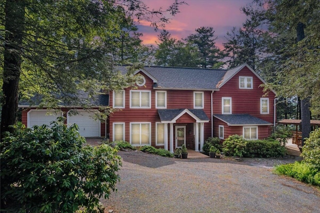105 Waygood Way, Pocono Pines, PA 18350 - view of front of house with driveway, roof with shingles, and an attached garage