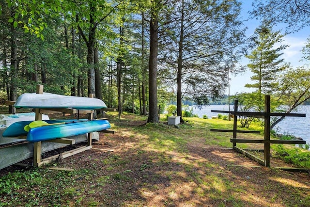 105 Waygood Way, Pocono Pines, PA 18350 - view of yard featuring a water view