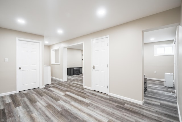 205 Victory Ln, Long Pond, PA 18334 - below grade area with wood finished floors, recessed lighting, and baseboards