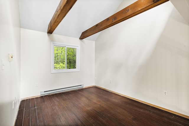 205 Victory Ln, Long Pond, PA 18334 - empty room with a baseboard heating unit, hardwood / wood-style floors, and baseboards