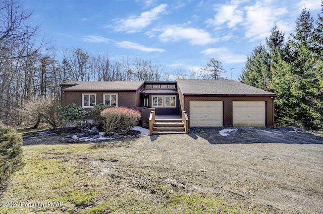 181 Williams Ln, Scotrun, PA 18355 - view of front of property with dirt driveway and an attached garage