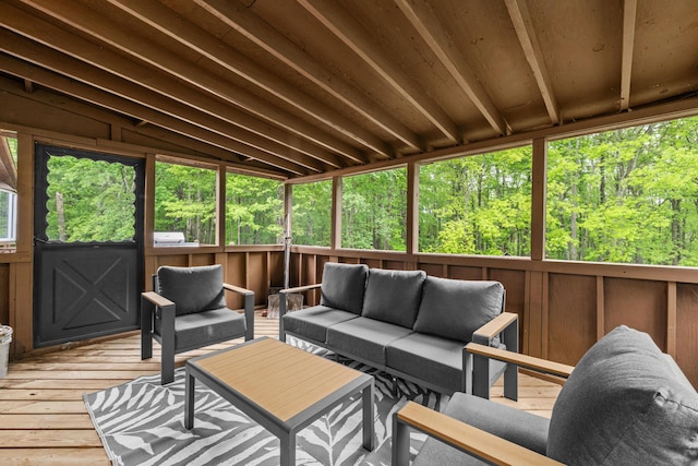 181 Williams Ln, Scotrun, PA 18355 - sunroom featuring outdoor lounge area