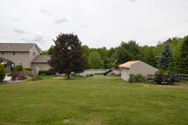 1618 Kickapoo Ter, Effort, PA 18330 - view of yard featuring a playground
