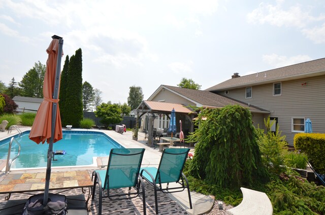 1618 Kickapoo Ter, Effort, PA 18330 - view of swimming pool featuring a gazebo and a patio area