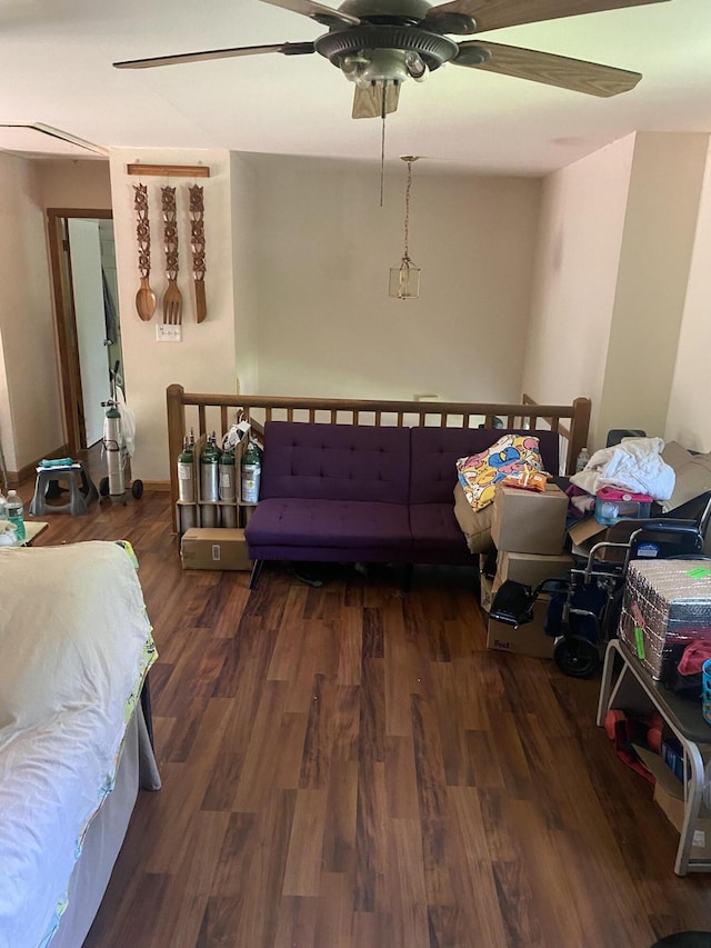 139 Davis Cir, Bushkill, PA 18324 - bedroom with wood finished floors and ceiling fan