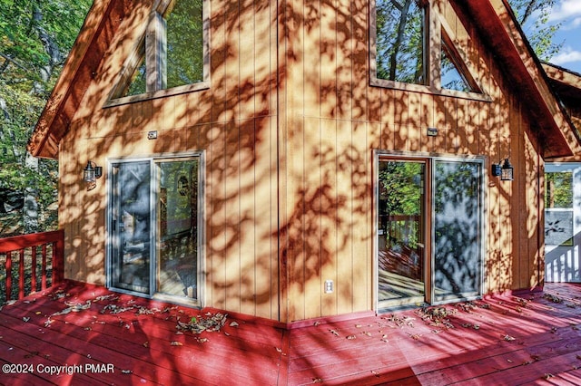 exterior space featuring a deck