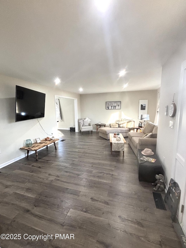 living room featuring wood finished floors