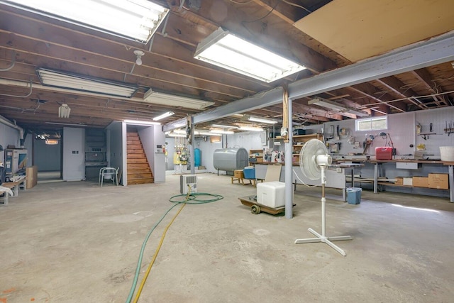 148 Summit Ave, Pocono Summit, PA 18346 - basement featuring heating fuel and stairs