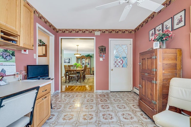 148 Summit Ave, Pocono Summit, PA 18346 - entrance foyer featuring a wealth of natural light, light floors, a ceiling fan, and baseboards