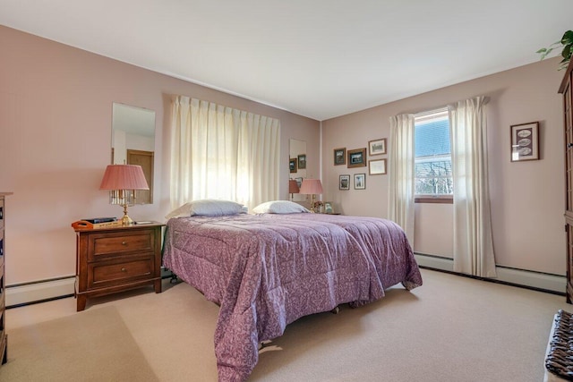 148 Summit Ave, Pocono Summit, PA 18346 - bedroom featuring a baseboard heating unit and carpet