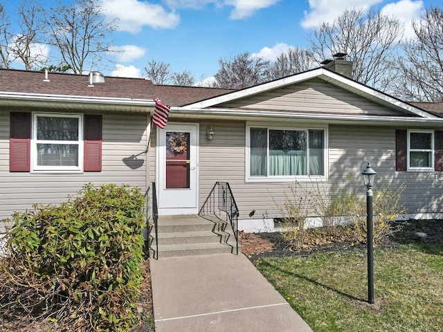 148 Summit Ave, Pocono Summit, PA 18346 - view of front of property featuring a chimney and a shingled roof