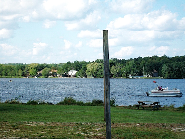 248 N Arrow Dr, Pocono Lake, PA 18347 - water view with a heavily wooded area