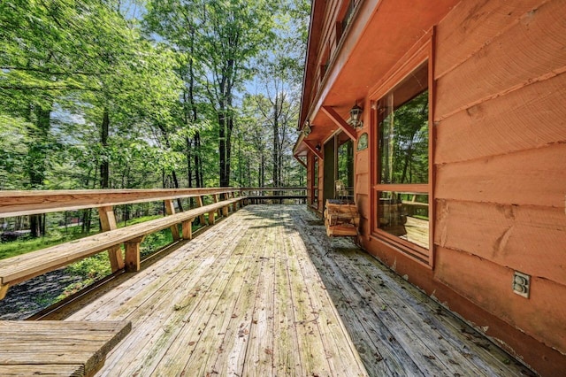 13 Sheffick Rd, Clifton Township, PA 18424 - deck with view of wooded area