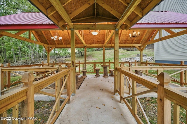 view of patio / terrace featuring a gazebo