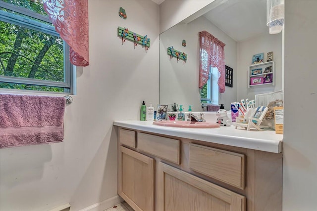 2218 Lancaster Dr, Lehman, PA 18324 - bathroom with vanity and baseboards