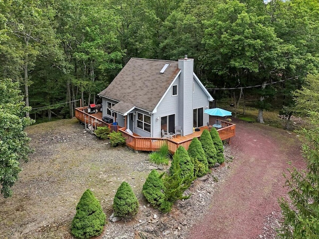 2218 Lancaster Dr, Lehman, PA 18324 - view of subject property with a heavily wooded area