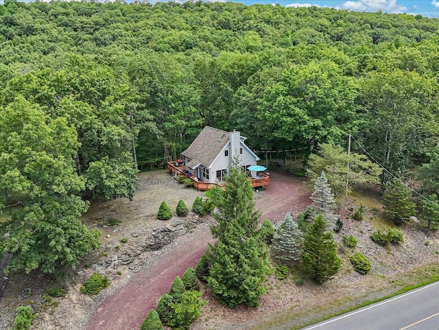 2218 Lancaster Dr, Lehman, PA 18324 - aerial view of property and surrounding area featuring a heavily wooded area