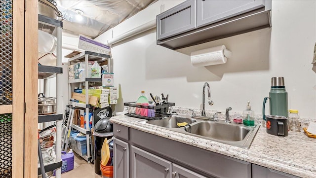 3954 Cedar Dr, Walnutport, PA 18088 - kitchen with gray cabinets