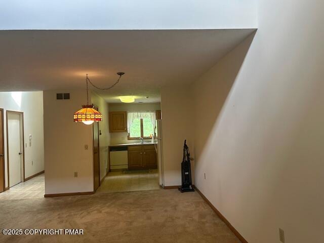 109 Duck Hollow Cir, Stroudsburg, PA 18360 - unfurnished living room featuring light carpet and baseboards