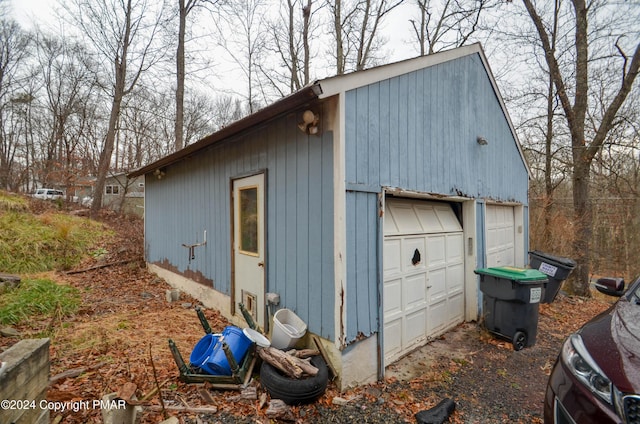 garage with a garage