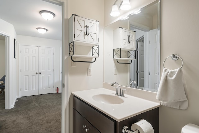 4130 Mill Creek Dr, Cresco, PA 18326 - half bathroom with vanity and toilet