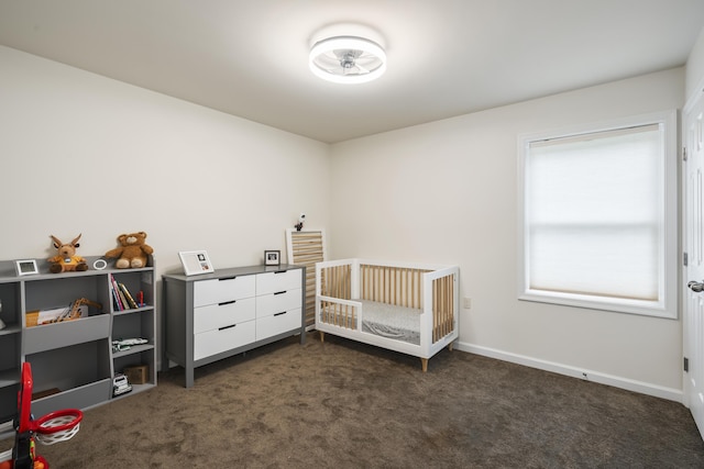 4130 Mill Creek Dr, Cresco, PA 18326 - bedroom with dark colored carpet and a nursery area