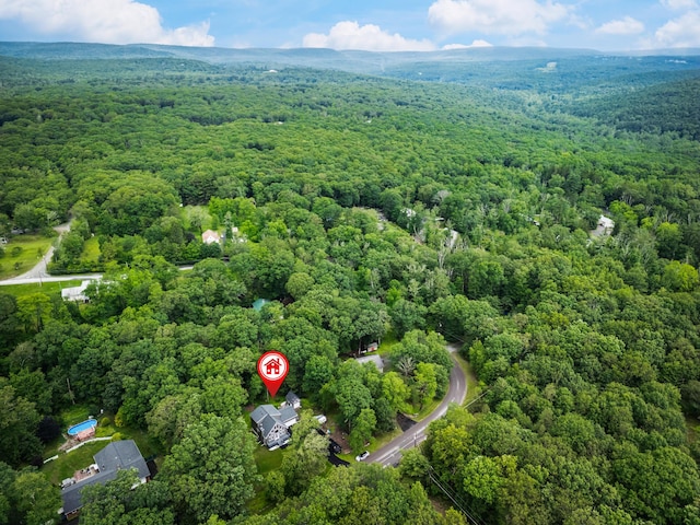 4130 Mill Creek Dr, Cresco, PA 18326 - aerial view of property and surrounding area with a heavily wooded area