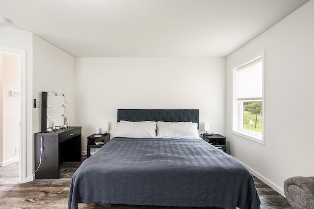 4130 Mill Creek Dr, Cresco, PA 18326 - bedroom with dark wood finished floors and baseboards